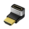 Logilink HDMI adapter, A/M - A/F, 270 szögben, 8K/60 Hz, fekete/szürke