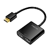 Logilink HDMI elosztó, 1x2 port, 4K/60 Hz, EDID, HDCP, HDR, CEC, IR, leskálázó, 0,13 m