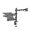 Logilink Kettős monitortartó, 17-32"-es monitorok, 10-15,6"-os notebookok/táblagépek