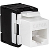 Logilink Keystone Jack Cat.6A UTP EconLine 17.4mm AWG22-26, white/black (NK4028)