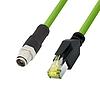 Logilink M12 CAT6A ipari patch kábel, PUR, M12 X-kódolt RJ45-re, 7,50 m