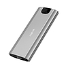 Logilink Merevlemez-ház, M.2 NVMe (PCIe) SSD-k, USB 3.2, Gen 2, akár 10 Gbit/s, USB-A+C, ezüst