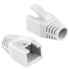 Logilink Modular RJ45 Plug Cable Boot 8mm white, 50pcs (MP0035W)