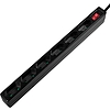 Logilink Outlet Strip, 6 Euro sockets, w. switch, black (LPS232B)