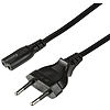 LogiLink Power cord, Euro male to IEC C7 female, 3m, black (CP145)