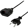 Logilink Power cord extension, CEE7/16, black, 0.2 m (CP154)