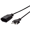 Logilink Power Cord, Extension Euro/M -Euro/F, 1.0m, black (CP122)