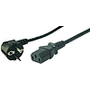 LogiLink Power Cord, Schuko-C13, black, 1,80m (CP090)