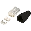 LogiLink RJ45 csatlakozódugasz, árnyékolt Cat6 fekete 100db (MP0022)