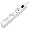LogiLink Socket outlet 3-way with switch, slim, 1.5m, white (LPS230)