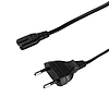 Logilink Tápkábel, CEE 7/16 - IEC C7, fekete, 5 m (CP193)