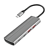 Logilink Ultravékony USB 3.2 Gen2 hub, 2x USB-A, 5x USB-C, PD, 100 W, asztroszürke
