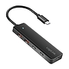 Logilink Ultravékony USB-C hub, 4 port, 2x USB-A, 2x USB-C, fekete