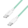 Logilink USB 2.0 Type-C kábel, C/M - C/M, 480 Mbps, 60W, nejlon, zöld, 1,5 m (CU0348)