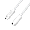 Logilink USB 2.0 Type-C kábel, C/M-USB-C/F, PD, fehér, 1 m (CU0220)