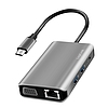 Logilink USB 3.2 Gen 1 dokkoló állomás, USB-C, 7 port, PD, antracit