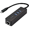 Logilink USB 3.2 Gen 1x1 USB-C 3-Port Hub, with Gigabit Ethernet (UA0283)