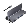 Logilink USB 3.2 Gen1 dokkoló és tartó, 6 port, USB-C PD, alumínium, ezüst
