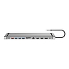 Logilink USB 3.2 Gen2 dokkoló állomás, USB-C, 12 port, PD, ezüst