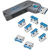 Logilink USB-A Port Blocker, 1 Key + 8 Locks (AU0045)