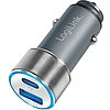 Logilink USB Car Charger, 2 Port, USB-A & USB-C, QC 3.0 & PD, 36W (PA0252)