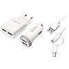 Logilink USB Charger Set Car & AC, 2port, 2A / 2.1A (PA0137)