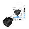 Logilink USB Wall Charger, 2port, 2x USB-AF, 10.5W, round shape, black (PA0218)