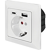 Logilink Wall outlet 1 socket+ 1-port USB-A + 1port USB-C charger (PA0262)