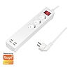 Logilink Wi-Fi intelligens aljzat, 3 utas (CEE 7/3), 4x USB, Tuya kompatibilis (SH0103)