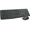 Logitech billentyűzet MK235 vezeték nélküli HU USB + optikai egér fekete 920-007935