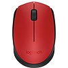 Logitech M171 vezetéknélküli optikai USB egér, fekete-piros 910-004641