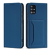 Mágneses kártyatartó tok Samsung Galaxy A13 5G tasak pénztárca kártyatartóhoz, kék