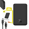 Mágneses Mini Power Bank Baseus 5000 mAh, USB-C 20 W fekete (P10022107113-00)