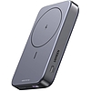 Mágneses powerbank 10000mAh Ugreen PB206, USB + USB-C, 20W állvány funkcióval fekete (15086)