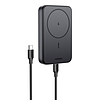 Mágneses Powerbank 10000mAh Ugreen PB763, Qi2, USB-C, 20W fekete (55135B)