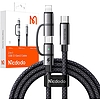 Mcdodo 2 az 1-ben kábel CA-0450 USB-C - USB-C + Lightning, 1,2 m