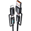 McDodo 4 az 1-ben USB-C/A-USB-C/Lightning kábel CA-1990 1,2 m (fekete)