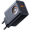 McDodo CH-3700 30 W 2 az 1-ben USB-C+A töltő, fekete