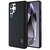 Mercedes bőrtok ívelt varrásokkal Samsung Galaxy S25 Ultra készülékhez, fekete