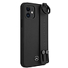 Mercedes MEHCP12SLSSBK iPhone 12 mini 5,4" czarny/fekete keménytokos szíjszalag