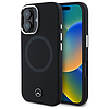 Mercedes MEHMP16S23SUTTK iPhone 16 6.1" fekete/fekete keménytok MagSafe szilikon tónusú logóval