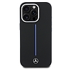 Mercedes szilikon kék csíkos MagSafe tok iPhone 16 Pro Max készülékhez - fekete