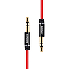 Mini jack 3,5 mm-es AUX kábel Remax RL-L100 1m, piros (RL-L100 red)