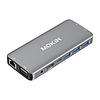MOKiN 10 az 1-ben Adapter Hub USB-C - 3x USB 3.0 + USB-C töltés + HDMI + 3,5 mm-es audio + VGA + 2x RJ45 + Micro SD olvasó ezüst (MOUC1801-J)