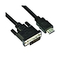 Monitor konverter kábel HDMI M papa - DVI M papa 1,8m összekötő, átalakító kábel CC-HDMI-DVI-6