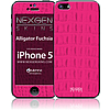 Nexgen Skins 3D hatással iPhone 5/5s/SE Aligator Fuchsia 3D készülékekhez (IP50004)