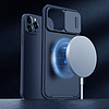 Nillkin CamShield Pro mágneses tok, páncéltasak fedél kameravédő iPhone 13 Pro Max kék (MagSafe kompatibilis)