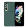Nillkin CamShield selymes szilikon tok Samsung Galaxy Z Fold 4 szilikon borítással, zöld kameravédővel