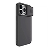 Nillkin CamShield Silky Szilikon tok iPhone 15 Pro telefonhoz, klasszikus fekete