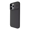 Nillkin CamShield Silky Szilikon tok iPhone 15 Pro telefonhoz, klasszikus fekete